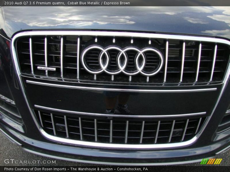 Cobalt Blue Metallic / Espresso Brown 2010 Audi Q7 3.6 Premium quattro