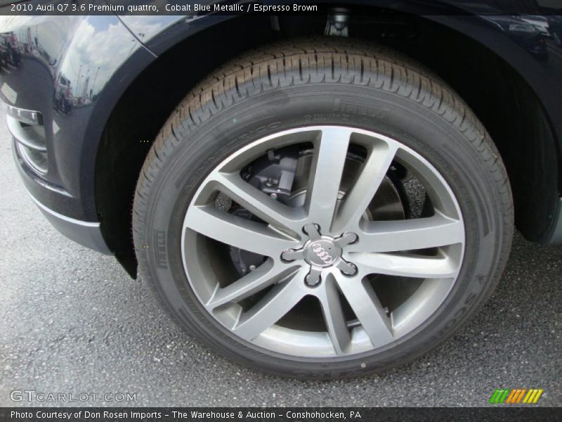 Cobalt Blue Metallic / Espresso Brown 2010 Audi Q7 3.6 Premium quattro