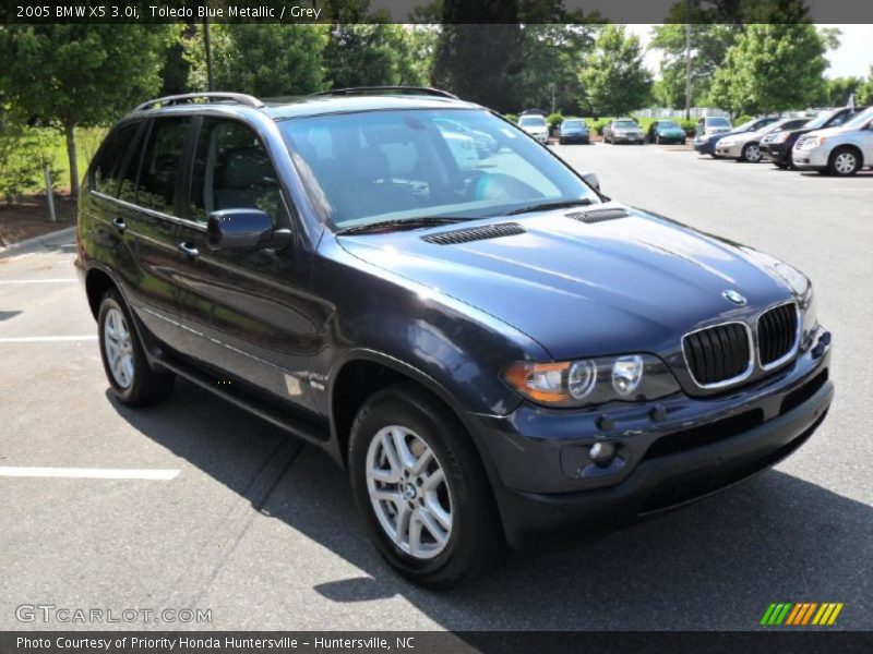 Toledo Blue Metallic / Grey 2005 BMW X5 3.0i