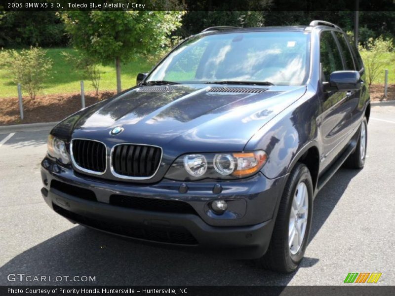 Toledo Blue Metallic / Grey 2005 BMW X5 3.0i