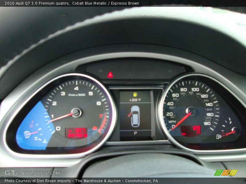 Cobalt Blue Metallic / Espresso Brown 2010 Audi Q7 3.6 Premium quattro
