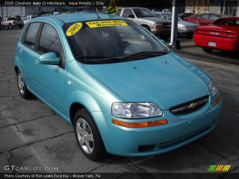 Aqua Metallic / Gray 2005 Chevrolet Aveo LS Hatchback
