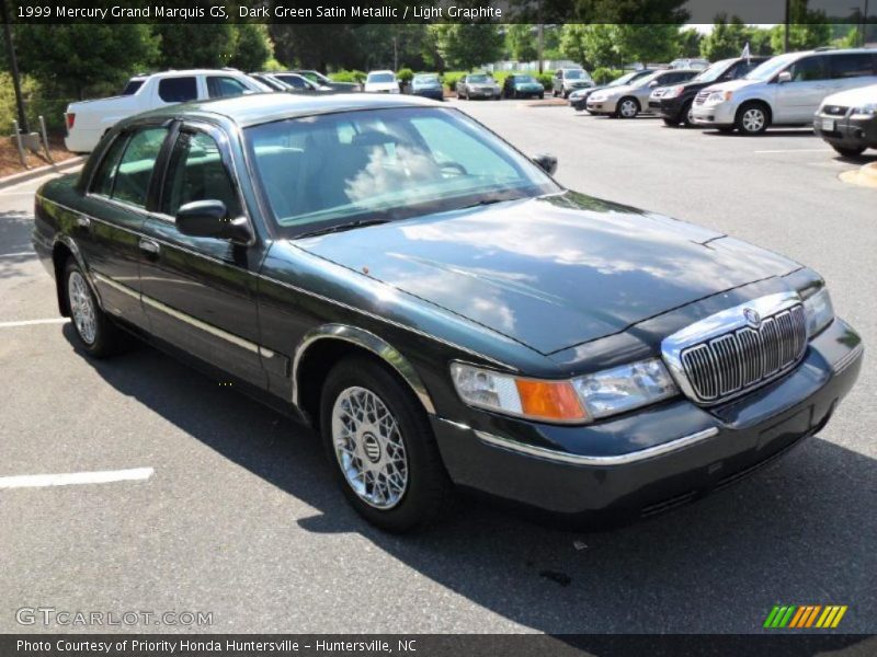 Dark Green Satin Metallic / Light Graphite 1999 Mercury Grand Marquis GS