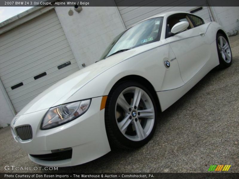 Alpine White / Beige 2007 BMW Z4 3.0si Coupe