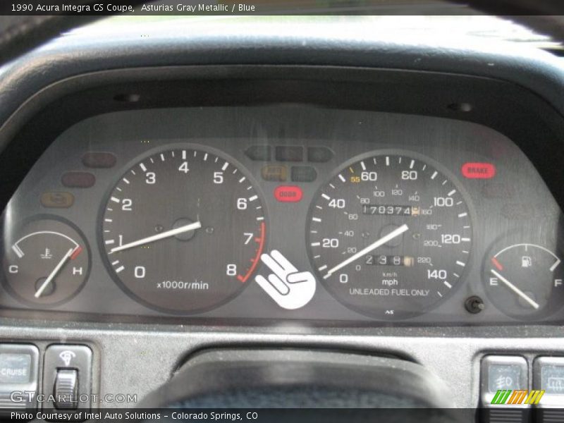 Asturias Gray Metallic / Blue 1990 Acura Integra GS Coupe