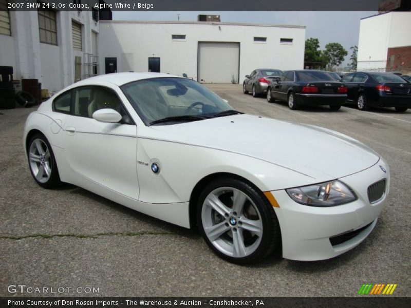 Alpine White / Beige 2007 BMW Z4 3.0si Coupe