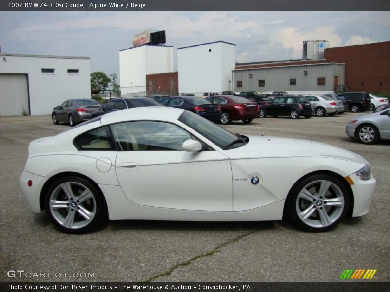 Alpine White / Beige 2007 BMW Z4 3.0si Coupe