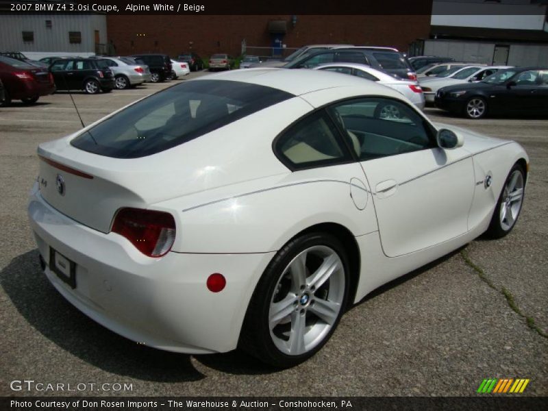 Alpine White / Beige 2007 BMW Z4 3.0si Coupe