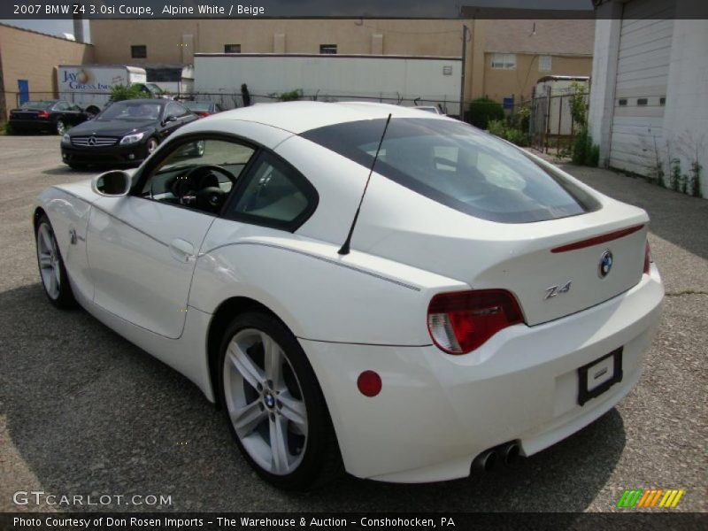 Alpine White / Beige 2007 BMW Z4 3.0si Coupe