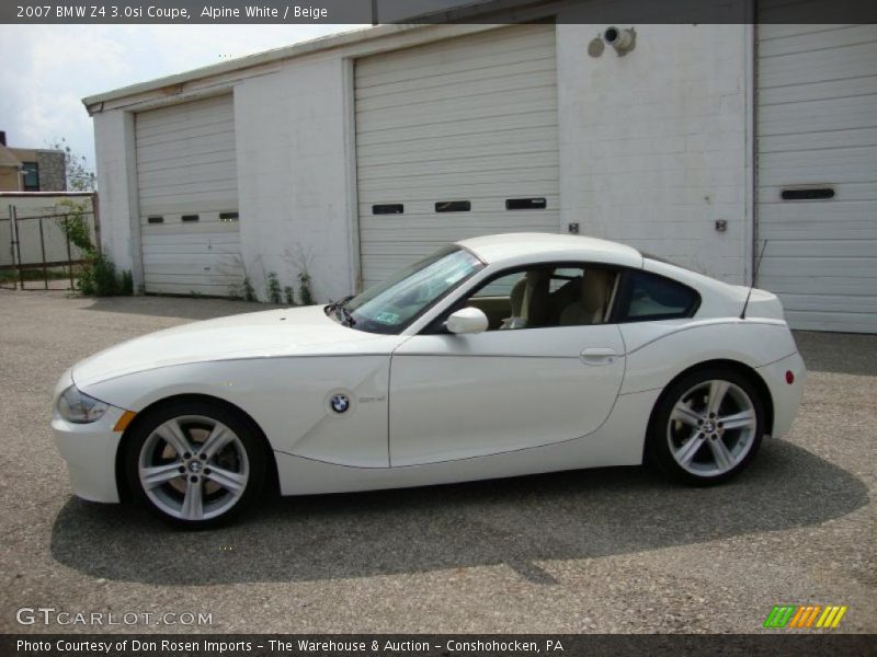 Alpine White / Beige 2007 BMW Z4 3.0si Coupe