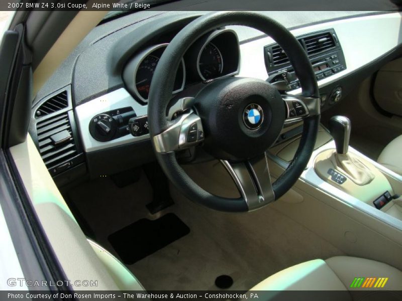Alpine White / Beige 2007 BMW Z4 3.0si Coupe