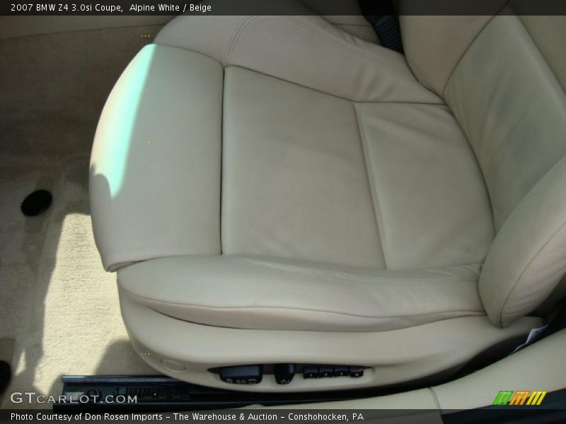 Alpine White / Beige 2007 BMW Z4 3.0si Coupe