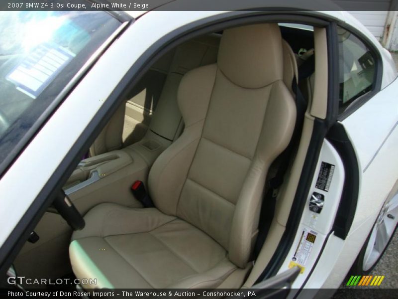 Alpine White / Beige 2007 BMW Z4 3.0si Coupe