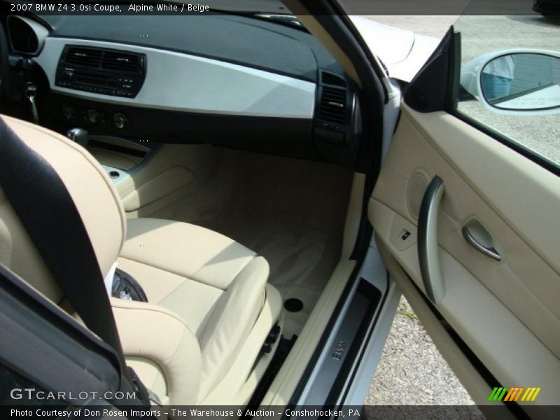 Alpine White / Beige 2007 BMW Z4 3.0si Coupe