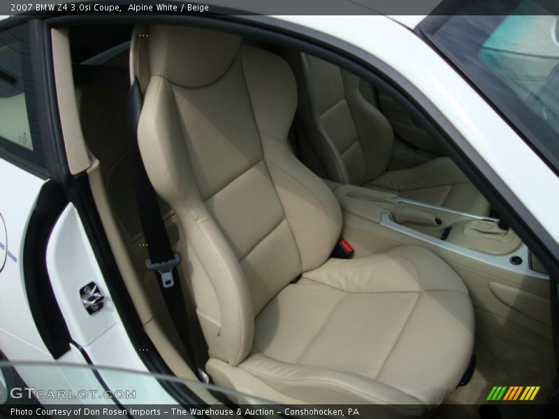 Alpine White / Beige 2007 BMW Z4 3.0si Coupe