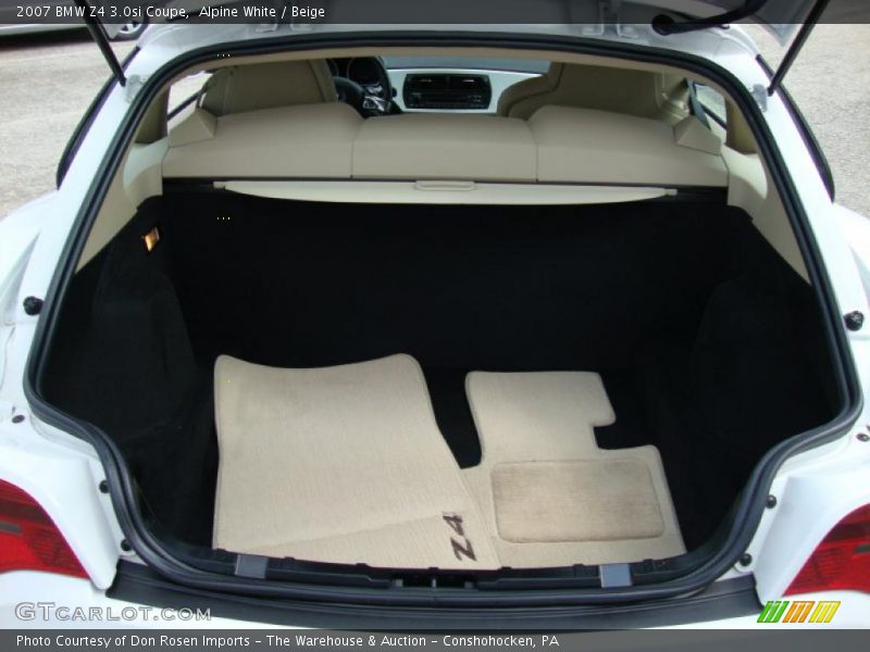 Alpine White / Beige 2007 BMW Z4 3.0si Coupe