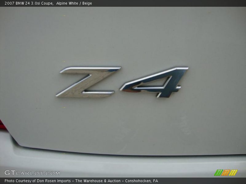 Alpine White / Beige 2007 BMW Z4 3.0si Coupe