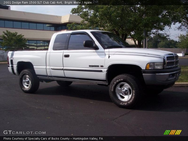 Bright White / Agate 2001 Dodge Ram 1500 SLT Club Cab 4x4