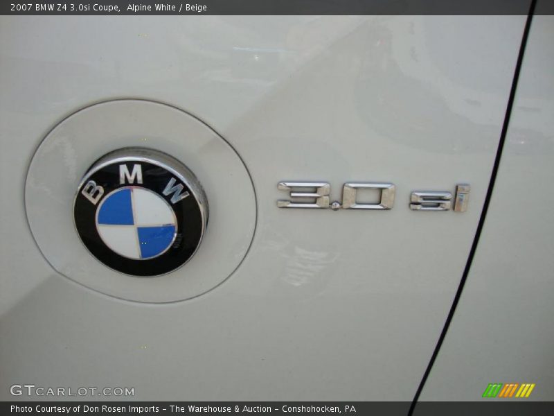 Alpine White / Beige 2007 BMW Z4 3.0si Coupe