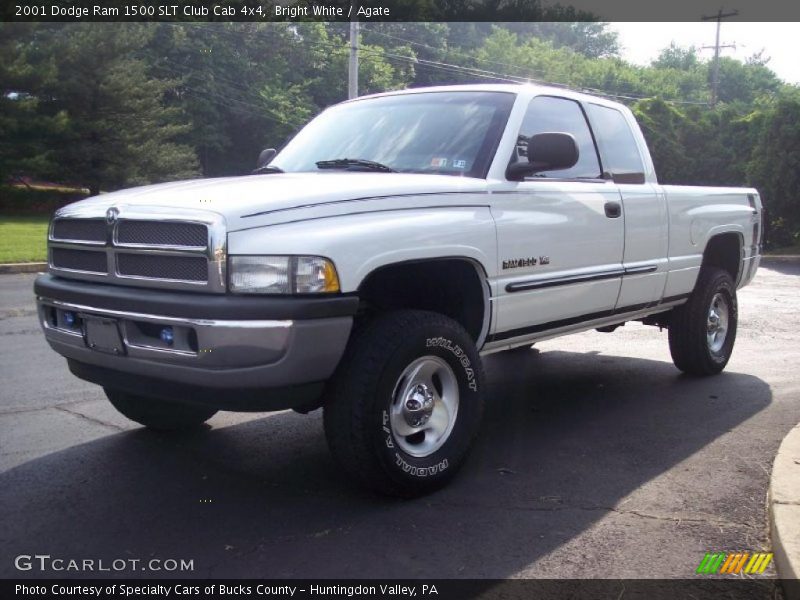 Bright White / Agate 2001 Dodge Ram 1500 SLT Club Cab 4x4