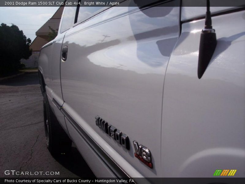 Bright White / Agate 2001 Dodge Ram 1500 SLT Club Cab 4x4