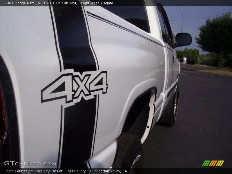 Bright White / Agate 2001 Dodge Ram 1500 SLT Club Cab 4x4