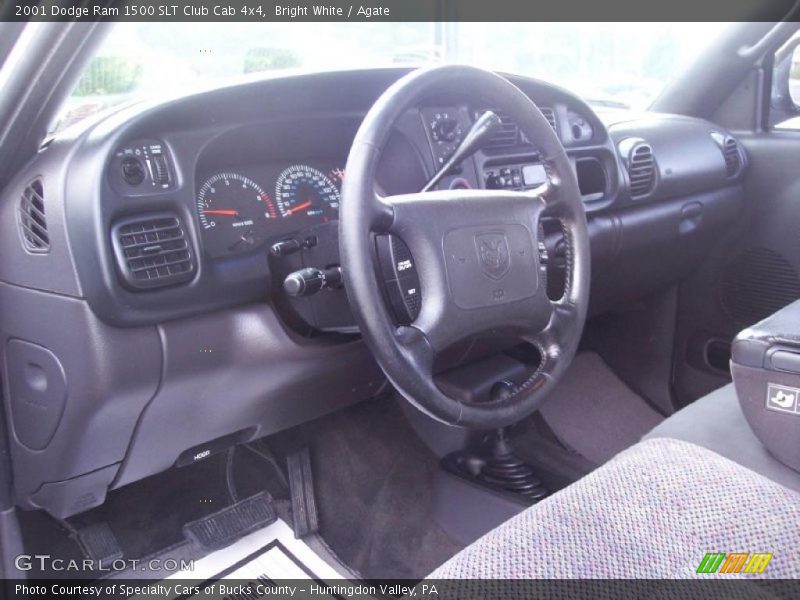 Bright White / Agate 2001 Dodge Ram 1500 SLT Club Cab 4x4