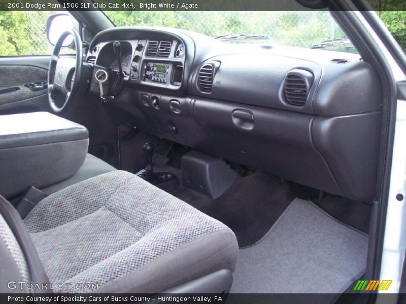 Bright White / Agate 2001 Dodge Ram 1500 SLT Club Cab 4x4