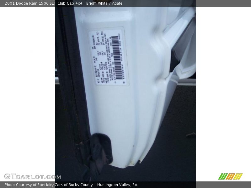 Bright White / Agate 2001 Dodge Ram 1500 SLT Club Cab 4x4