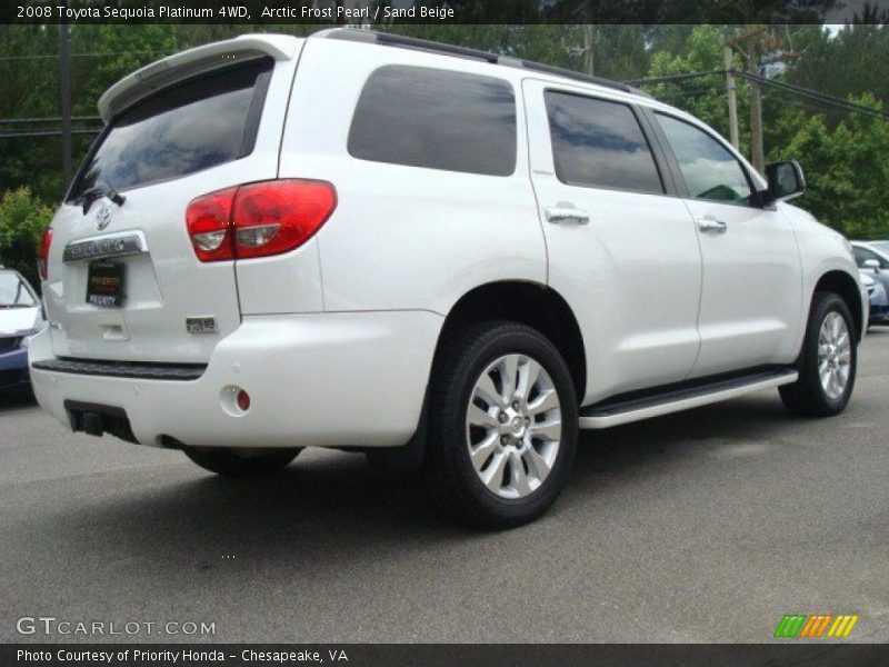 Arctic Frost Pearl / Sand Beige 2008 Toyota Sequoia Platinum 4WD
