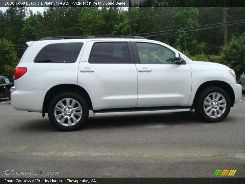 Arctic Frost Pearl / Sand Beige 2008 Toyota Sequoia Platinum 4WD