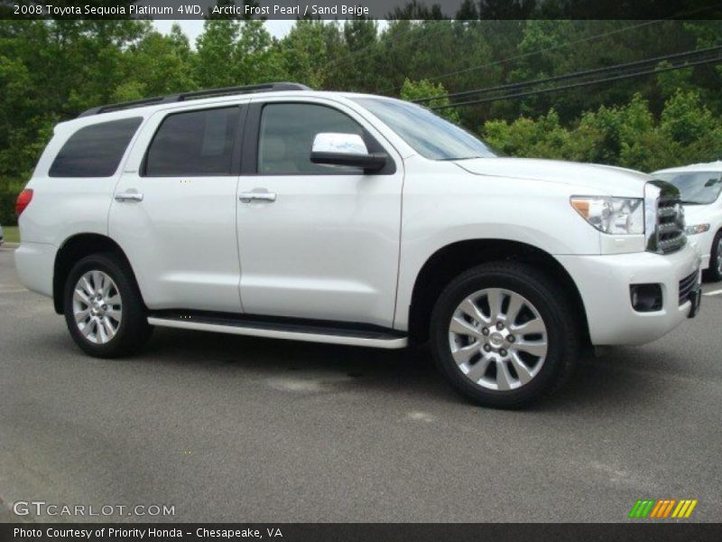 Arctic Frost Pearl / Sand Beige 2008 Toyota Sequoia Platinum 4WD