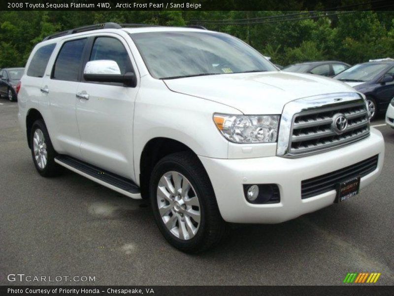 Arctic Frost Pearl / Sand Beige 2008 Toyota Sequoia Platinum 4WD