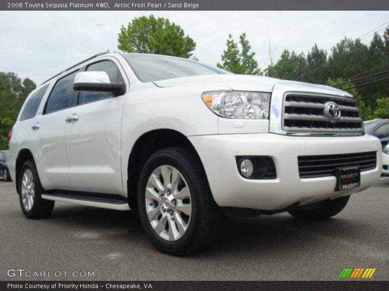 Arctic Frost Pearl / Sand Beige 2008 Toyota Sequoia Platinum 4WD