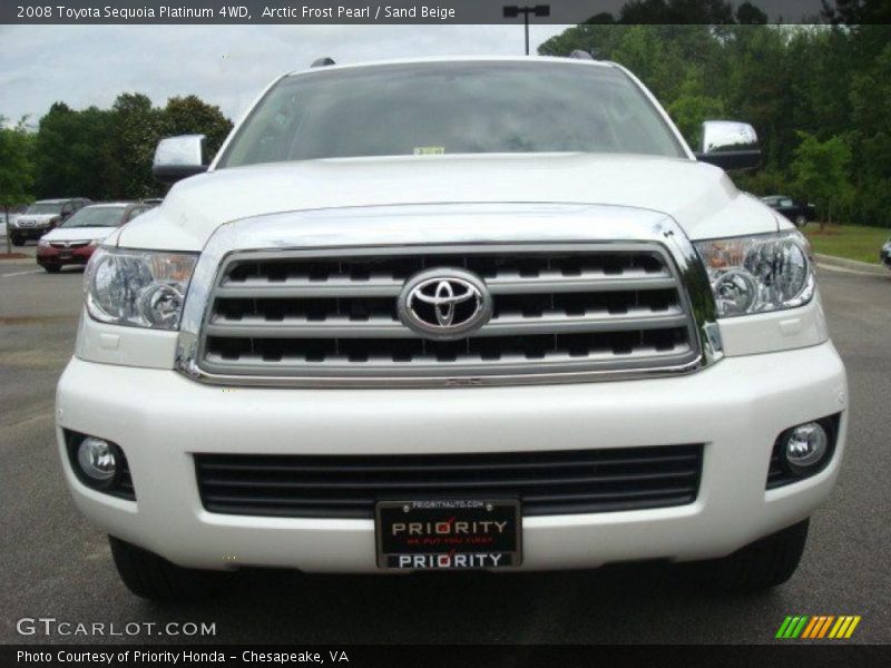 Arctic Frost Pearl / Sand Beige 2008 Toyota Sequoia Platinum 4WD