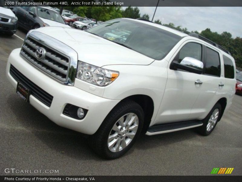 Arctic Frost Pearl / Sand Beige 2008 Toyota Sequoia Platinum 4WD