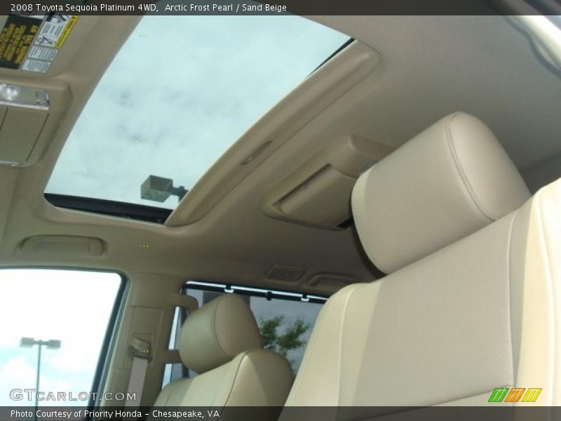 Arctic Frost Pearl / Sand Beige 2008 Toyota Sequoia Platinum 4WD