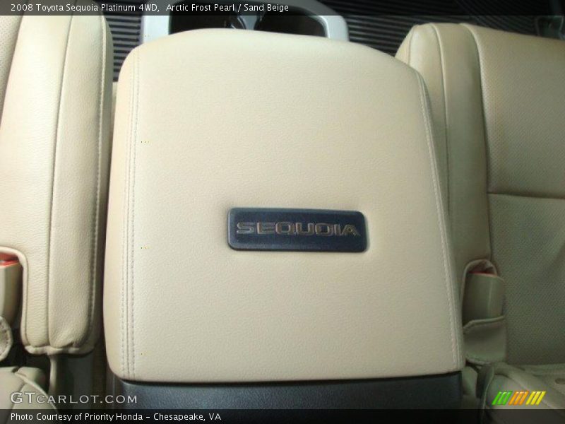 Arctic Frost Pearl / Sand Beige 2008 Toyota Sequoia Platinum 4WD