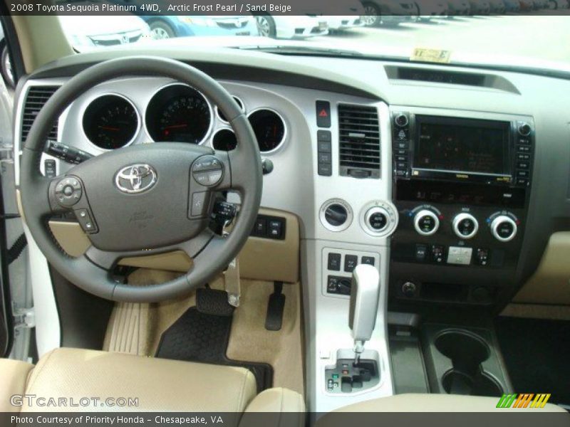 Arctic Frost Pearl / Sand Beige 2008 Toyota Sequoia Platinum 4WD