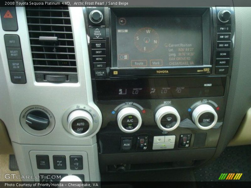 Arctic Frost Pearl / Sand Beige 2008 Toyota Sequoia Platinum 4WD