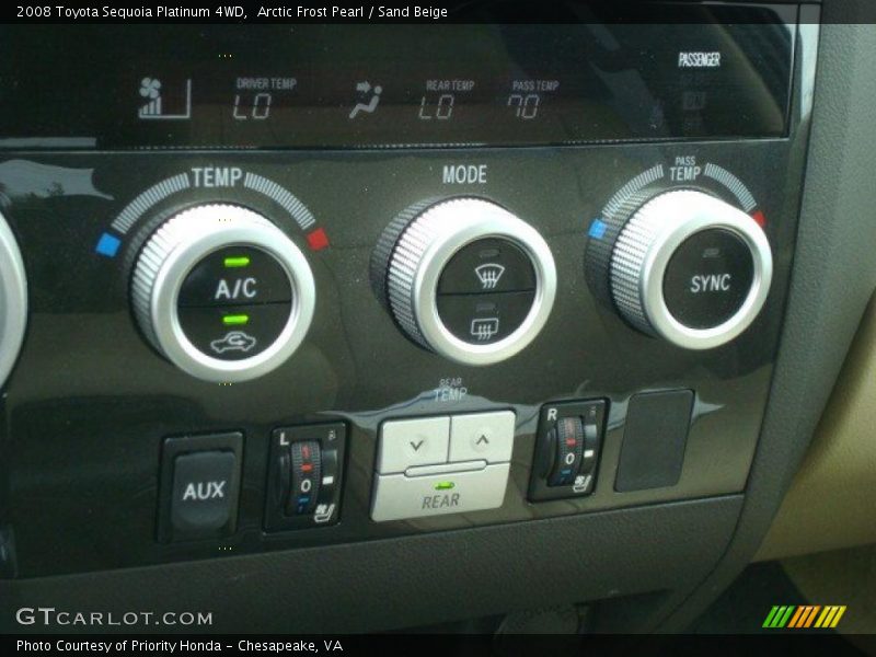 Arctic Frost Pearl / Sand Beige 2008 Toyota Sequoia Platinum 4WD