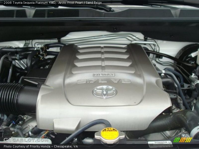 Arctic Frost Pearl / Sand Beige 2008 Toyota Sequoia Platinum 4WD
