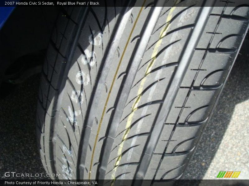 Royal Blue Pearl / Black 2007 Honda Civic Si Sedan
