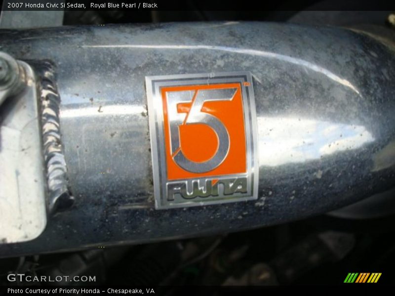 Royal Blue Pearl / Black 2007 Honda Civic Si Sedan