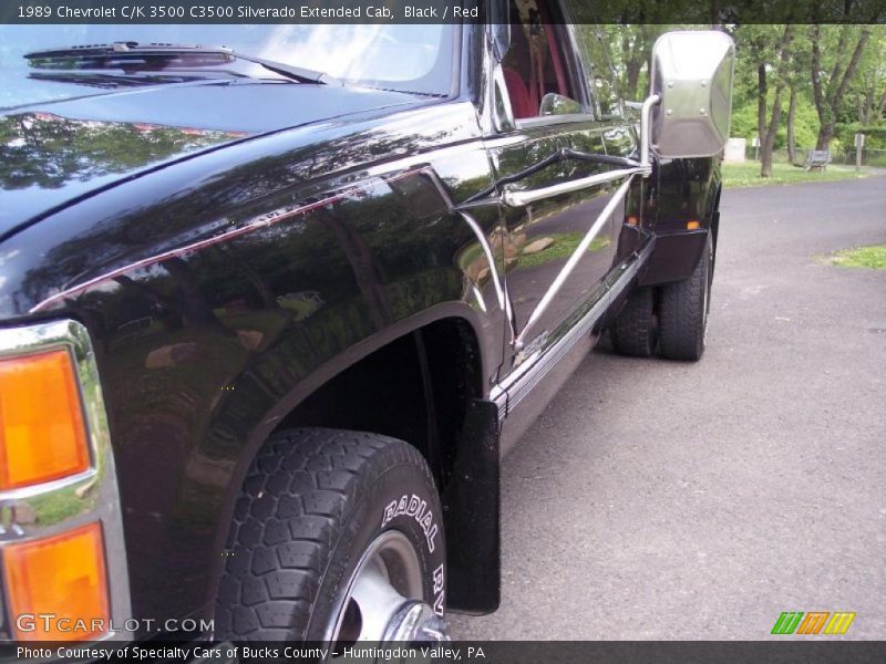 Black / Red 1989 Chevrolet C/K 3500 C3500 Silverado Extended Cab
