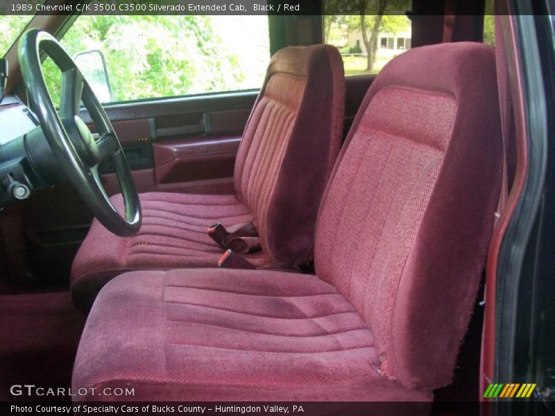 Black / Red 1989 Chevrolet C/K 3500 C3500 Silverado Extended Cab