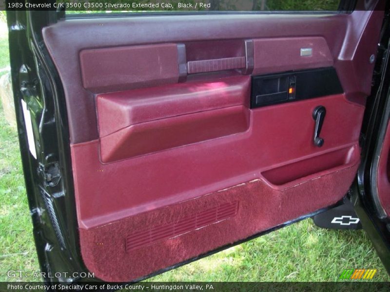 Black / Red 1989 Chevrolet C/K 3500 C3500 Silverado Extended Cab