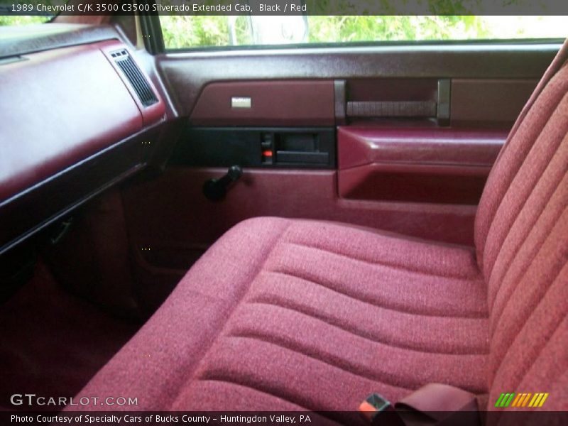 Black / Red 1989 Chevrolet C/K 3500 C3500 Silverado Extended Cab