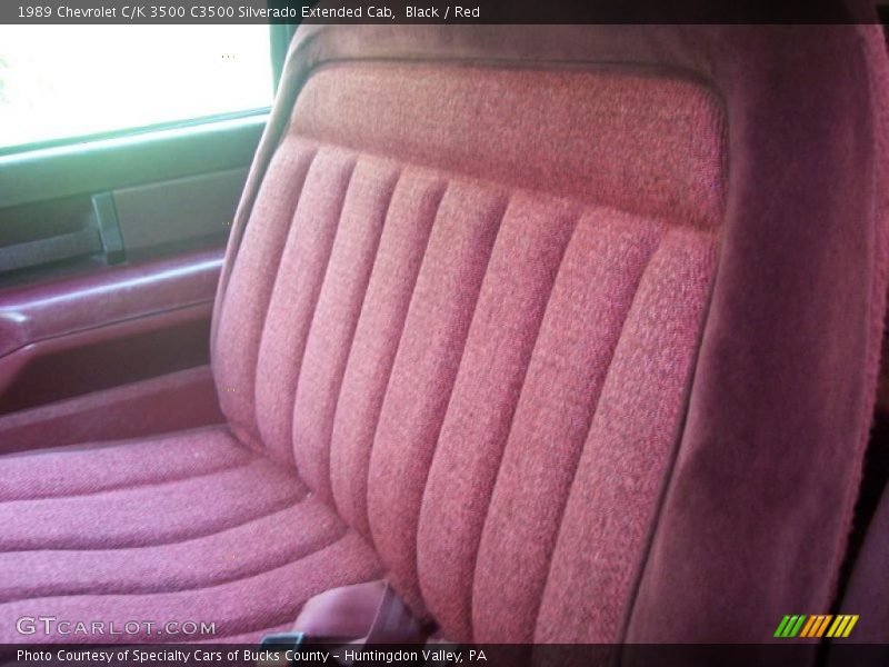 Black / Red 1989 Chevrolet C/K 3500 C3500 Silverado Extended Cab