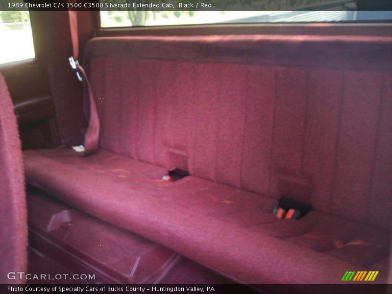 Black / Red 1989 Chevrolet C/K 3500 C3500 Silverado Extended Cab